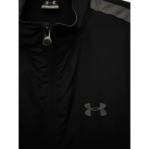 Under Armour Men's All Season Lightweight Mesh Lined Jacket Front Zip Black Gray - Picture 4 of 12